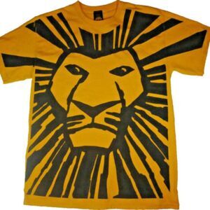 The Lion King Simba Yellow T-shirt Men's Size S T-Shirt Disney Broadway